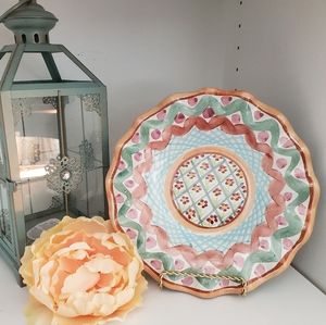 Mackenzie Childs Vintage Ruffled Edge Plate